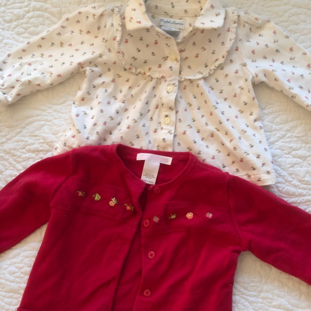 Janie and jack sweater & Ralph Lauren shirt